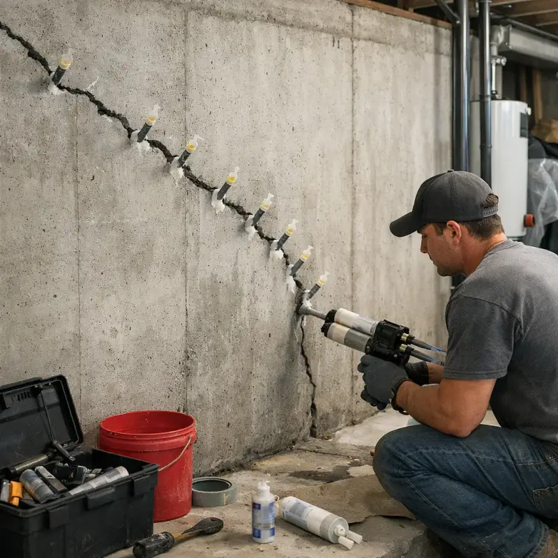 Basement Wall Crack Repair Union
